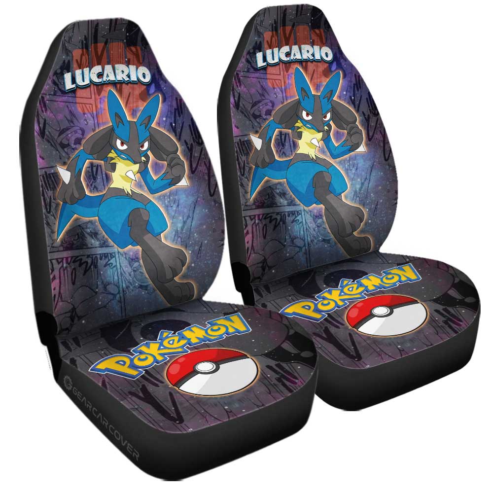 Lucario Car Seat Covers Custom Anime Galaxy Manga Style - Gearcarcover - 3