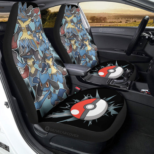 Lucario Car Seat Covers Custom Car Accessories For Fans - Gearcarcover - 2