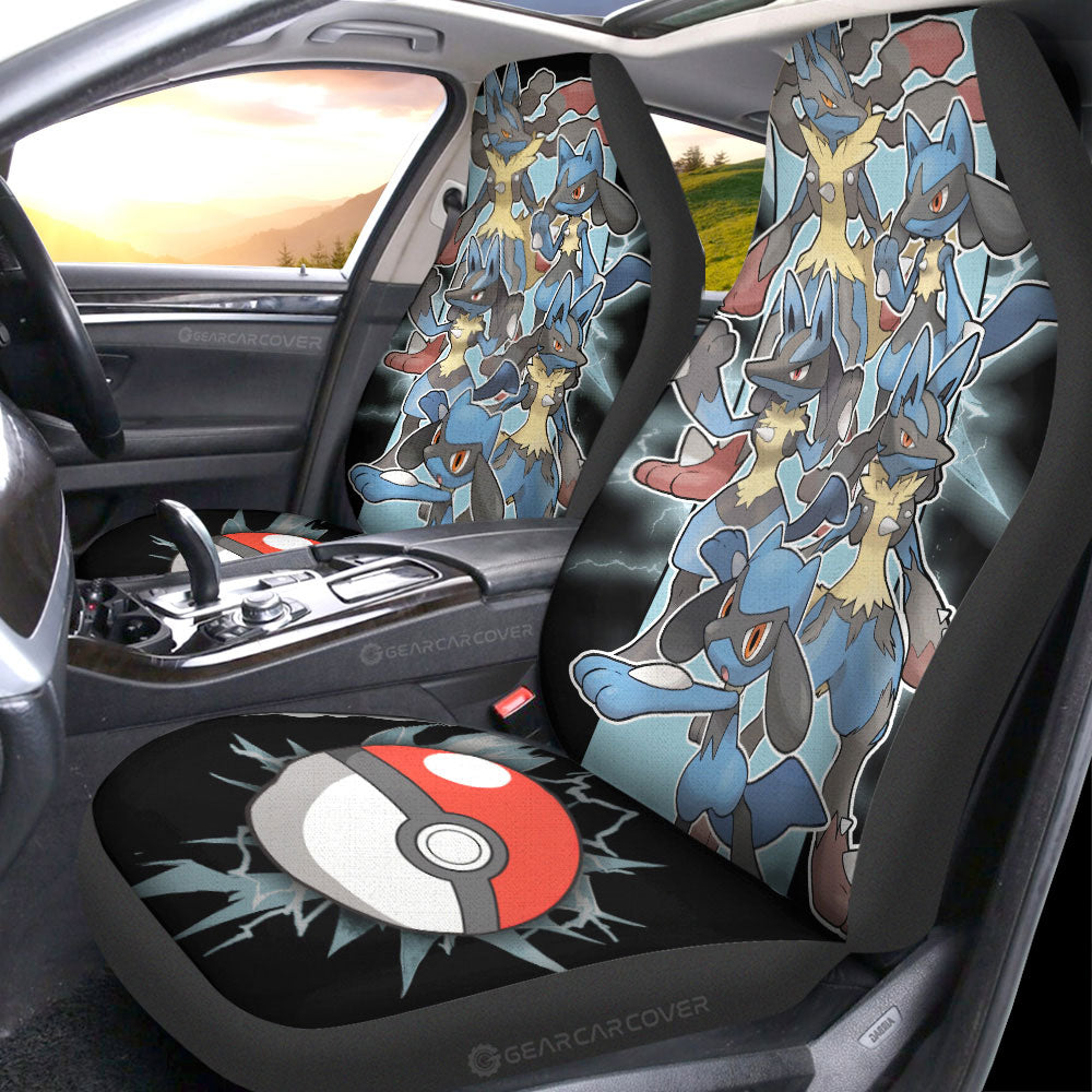 Lucario Car Seat Covers Custom Car Accessories For Fans - Gearcarcover - 1