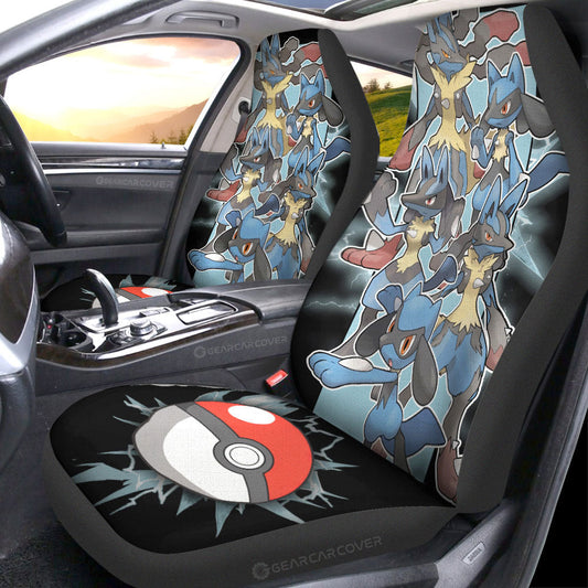 Lucario Car Seat Covers Custom Car Accessories For Fans - Gearcarcover - 1