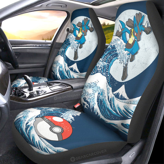 Lucario Car Seat Covers Custom Pokemon Car Accessories - Gearcarcover - 1
