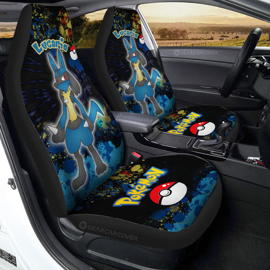 Lucario Car Seat Covers Custom Tie Dye Style Car Accessories - Gearcarcover - 1