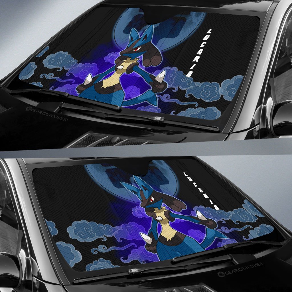 Lucario Car Sunshade Custom Anime Car Accessories - Gearcarcover - 2