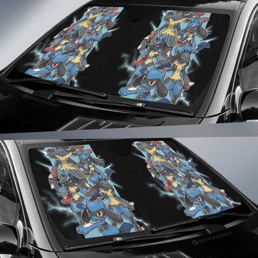 Lucario Car Sunshade Custom Car Accessories For Fans - Gearcarcover - 2