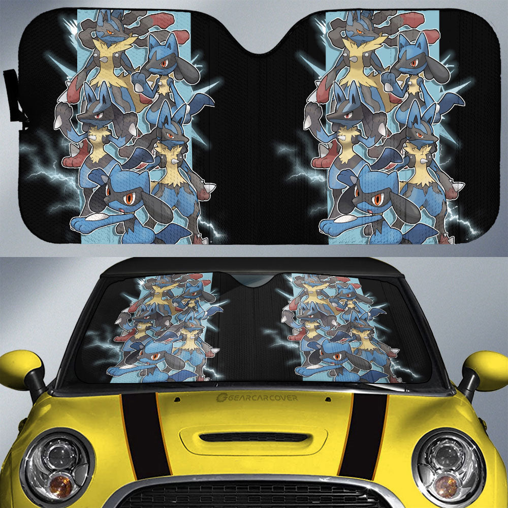 Lucario Car Sunshade Custom Car Accessories For Fans - Gearcarcover - 1