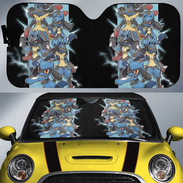 Lucario Car Sunshade Custom Car Accessories For Fans - Gearcarcover - 1