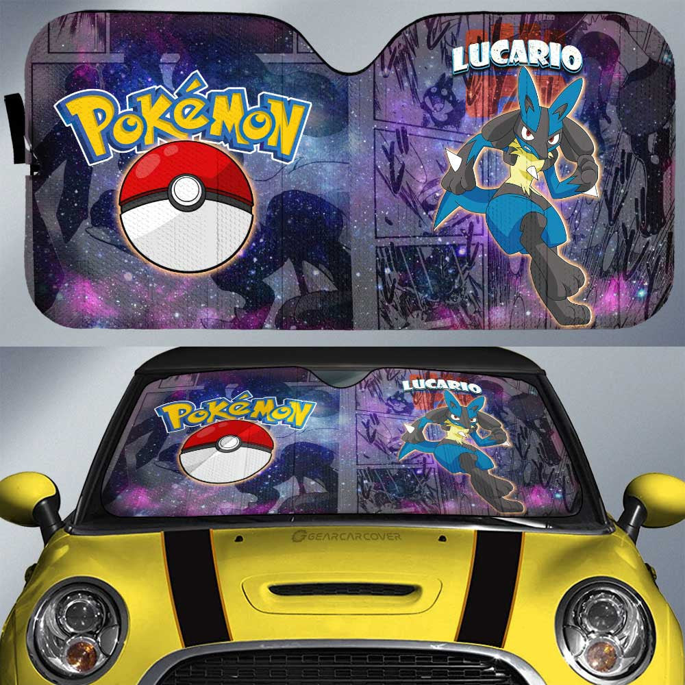 Lucario Car Sunshade Custom Galaxy Manga Style - Gearcarcover - 1