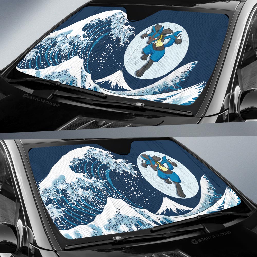 Lucario Car Sunshade Custom Pokemon Car Accessories - Gearcarcover - 2