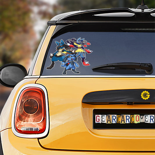 Lucario Evolution Car Sticker Custom Anime - Gearcarcover - 1