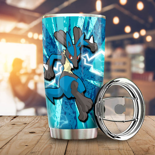 Lucario Tumbler Cup Custom Car Interior Accessories - Gearcarcover - 1