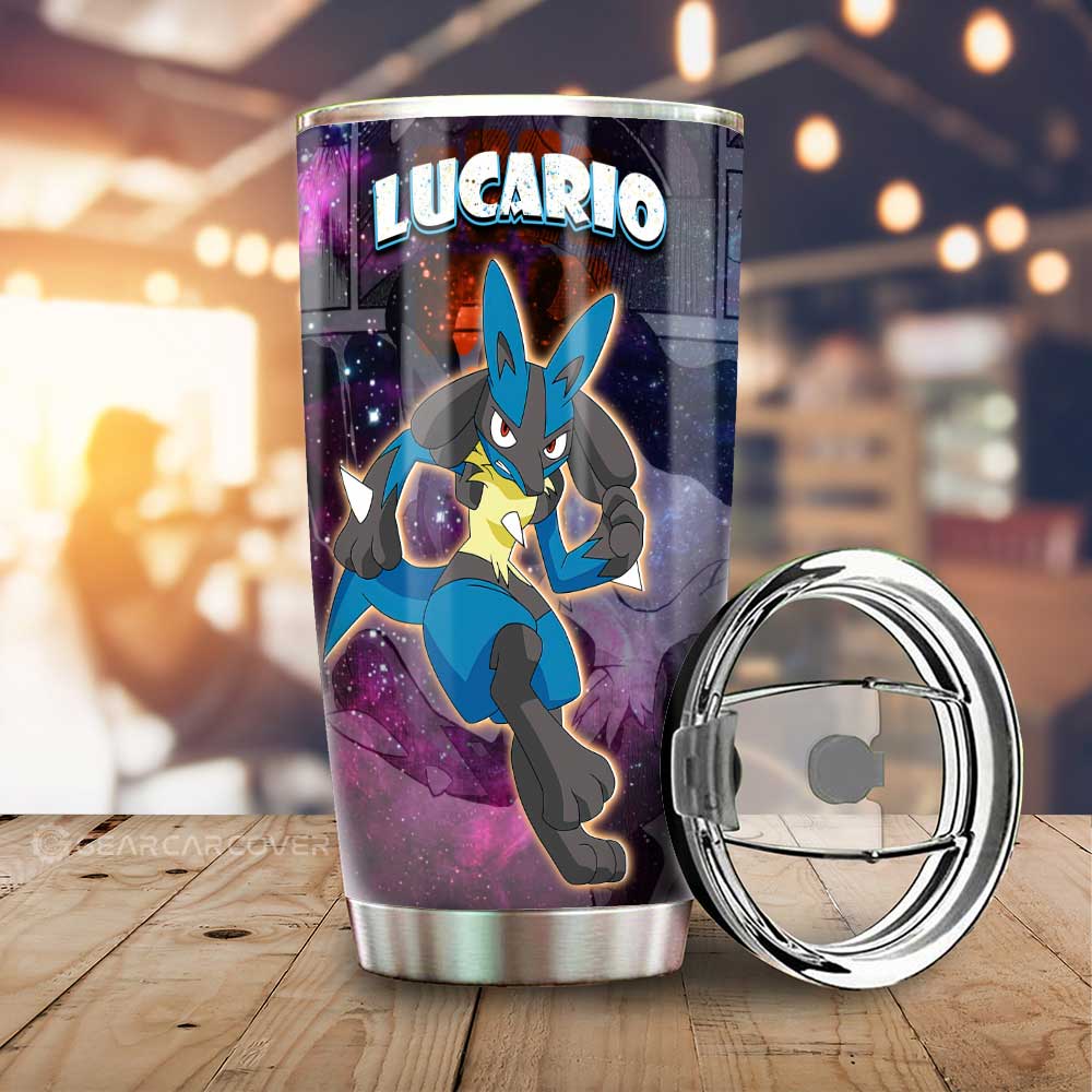 Lucario Tumbler Cup Custom Galaxy Manga Style - Gearcarcover - 1