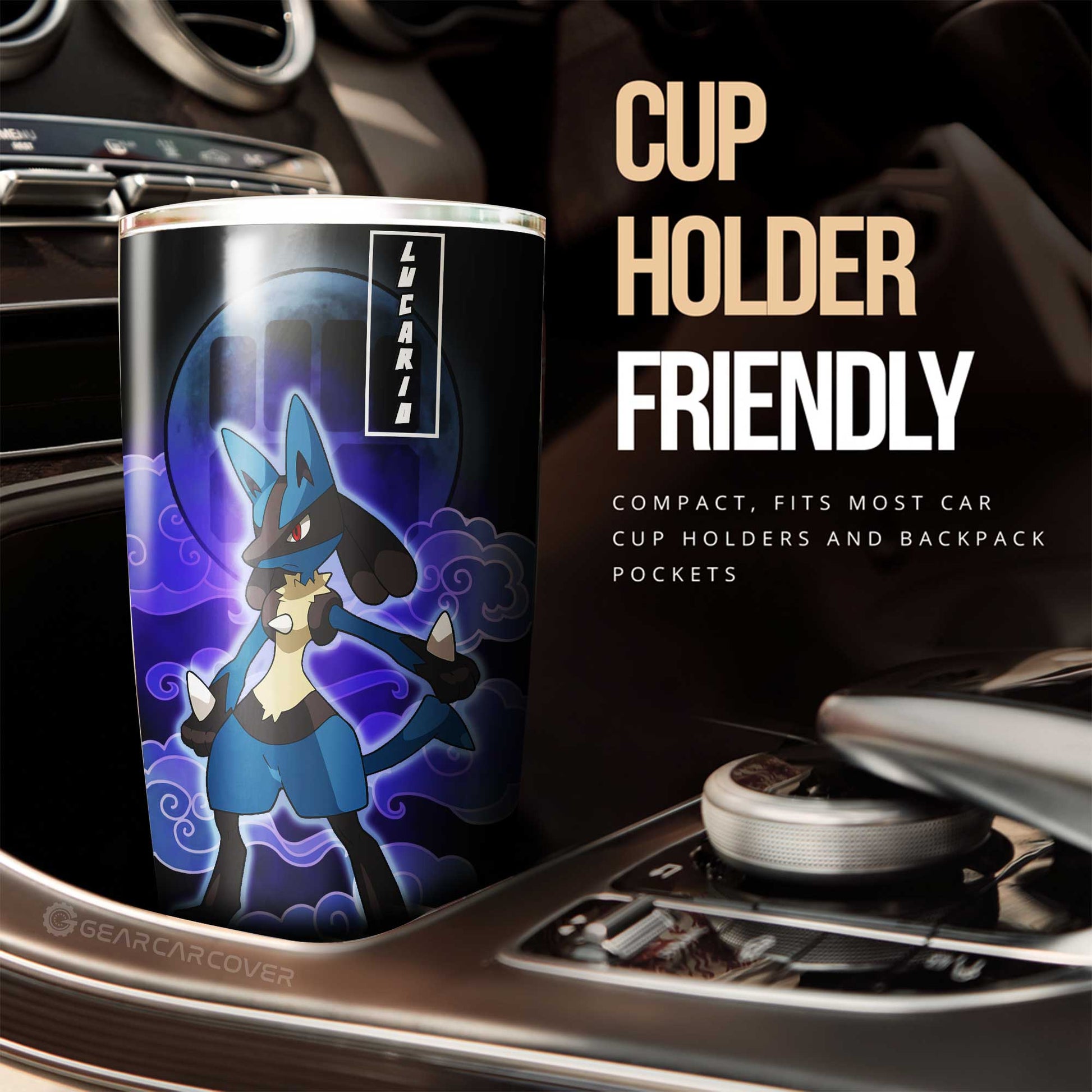 Lucario Tumbler Cup Custom - Gearcarcover - 2