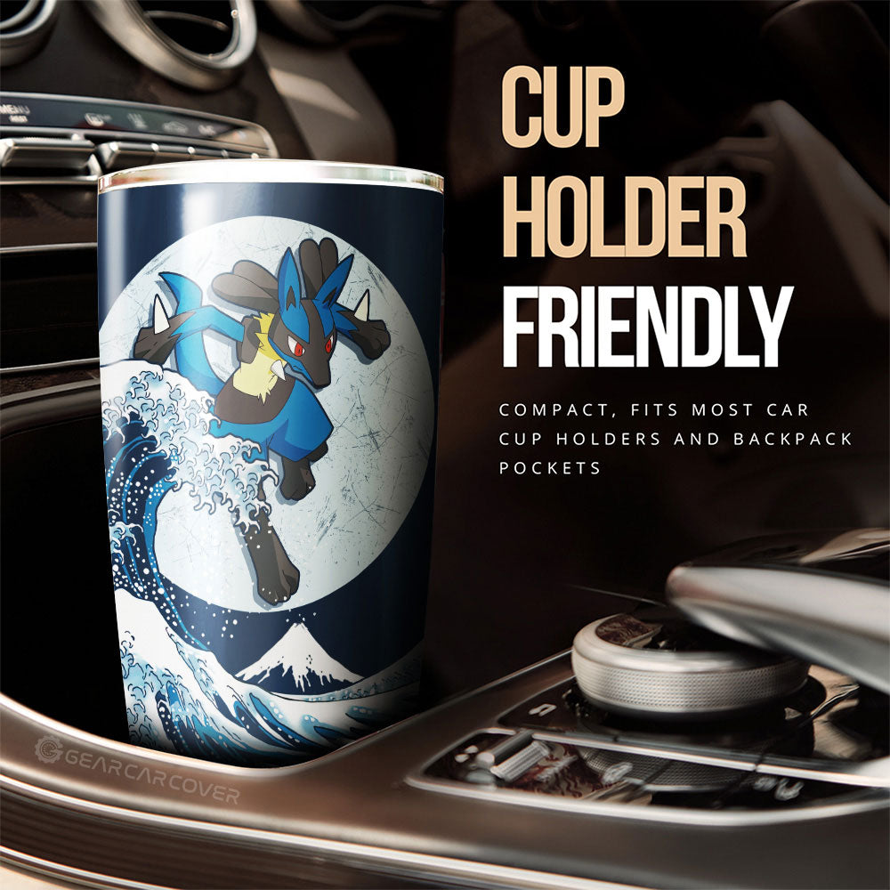 Lucario Tumbler Cup Custom Pokemon Car Accessories - Gearcarcover - 3
