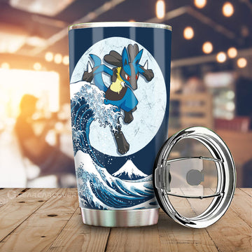 Lucario Tumbler Cup Custom Pokemon Car Accessories - Gearcarcover - 1