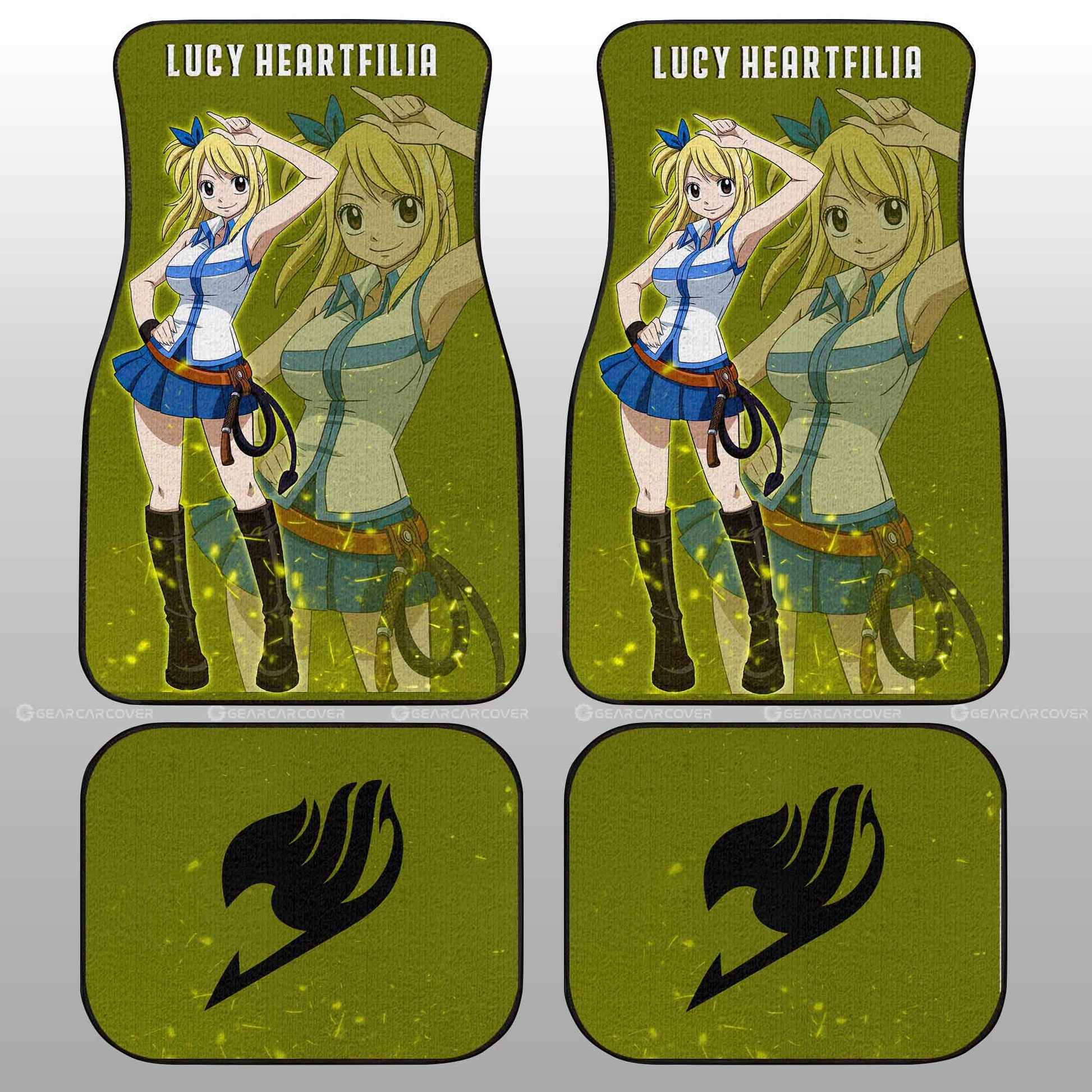 Lucy Heartfilia Car Floor Mats Custom - Gearcarcover - 2