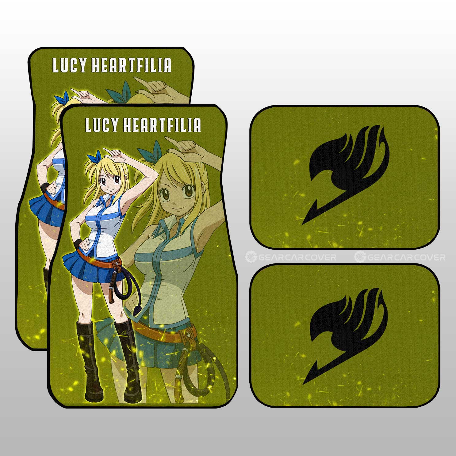 Lucy Heartfilia Car Floor Mats Custom - Gearcarcover - 1