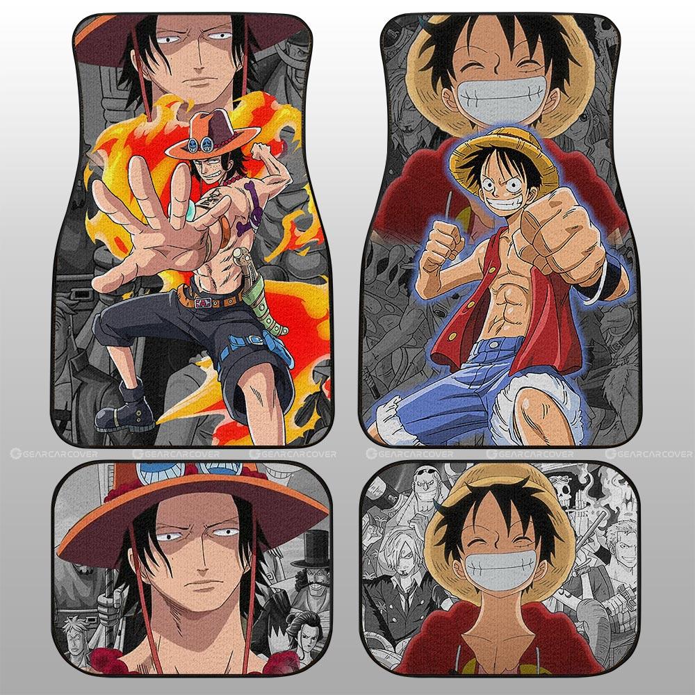 Luffy And ACE Car Floor Mats Custom Car Accessories - Gearcarcover - 1