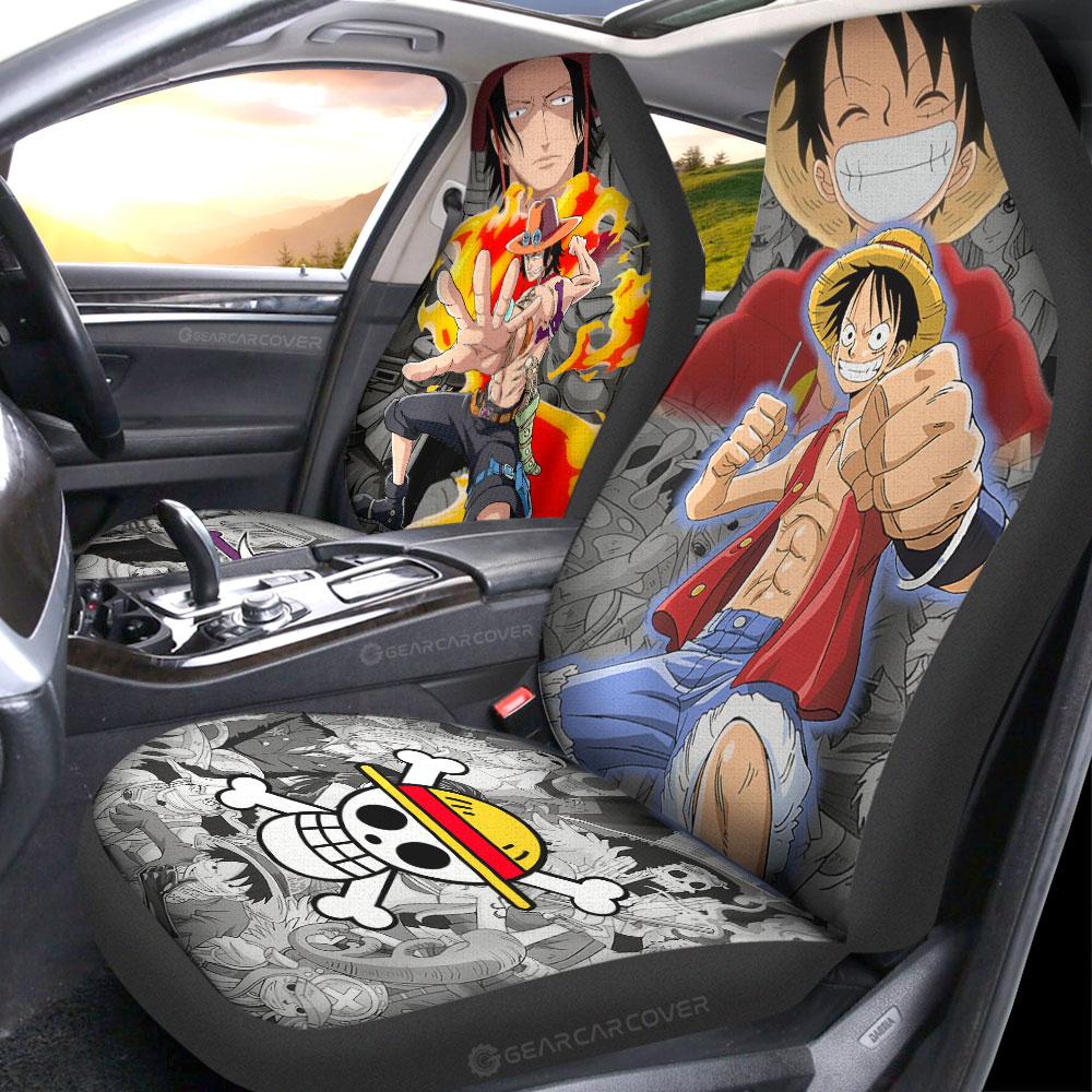 Luffy And ACE Car Seat Covers Custom Car Accessories - Gearcarcover - 2