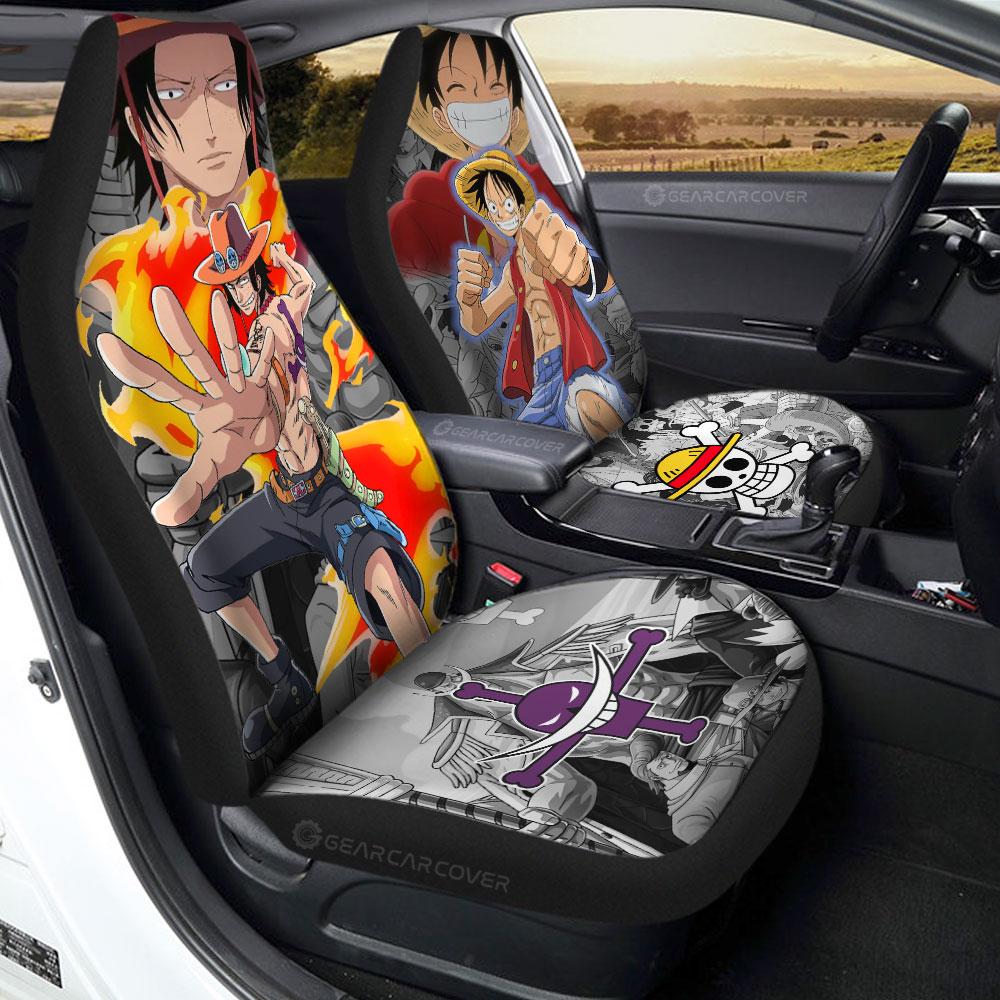 Luffy And ACE Car Seat Covers Custom Car Accessories - Gearcarcover - 1