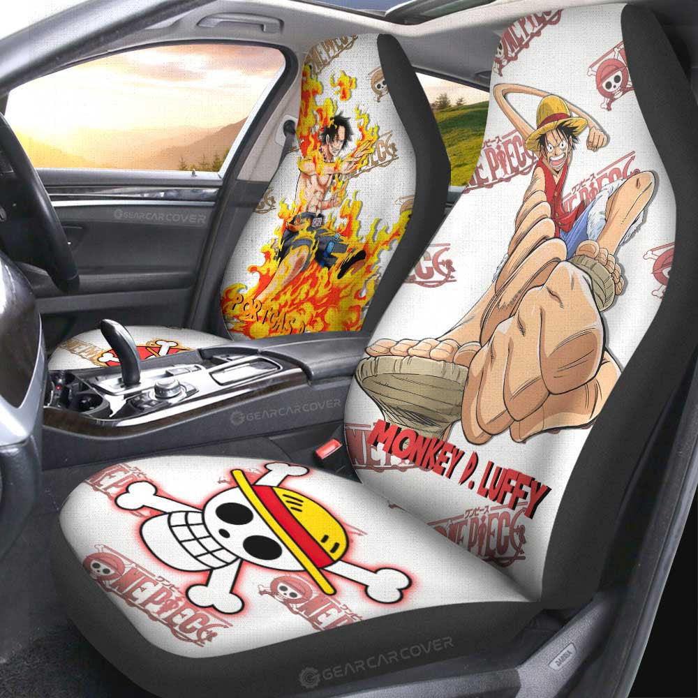 Luffy And Ace Car Seat Covers Custom - Gearcarcover - 2