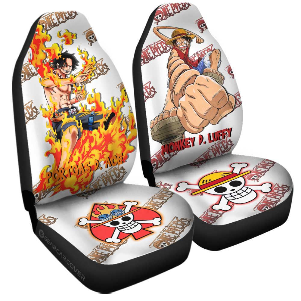 Luffy And Ace Car Seat Covers Custom - Gearcarcover - 3