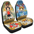 Luffy And Ace Car Seat Covers Custom Map Car Accessories For Fans - Gearcarcover - 3