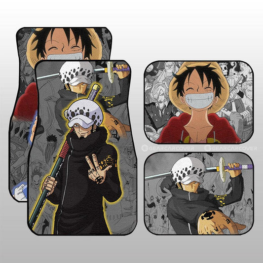 Luffy And Law Car Floor Mats Custom Car Accessories - Gearcarcover - 2