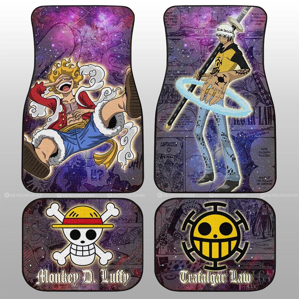 Luffy And Law Car Floor Mats Custom Car Accessories Manga Galaxy Style - Gearcarcover - 1