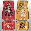 Luffy And Law Car Floor Mats Custom Red Car Accessories - Gearcarcover - 1