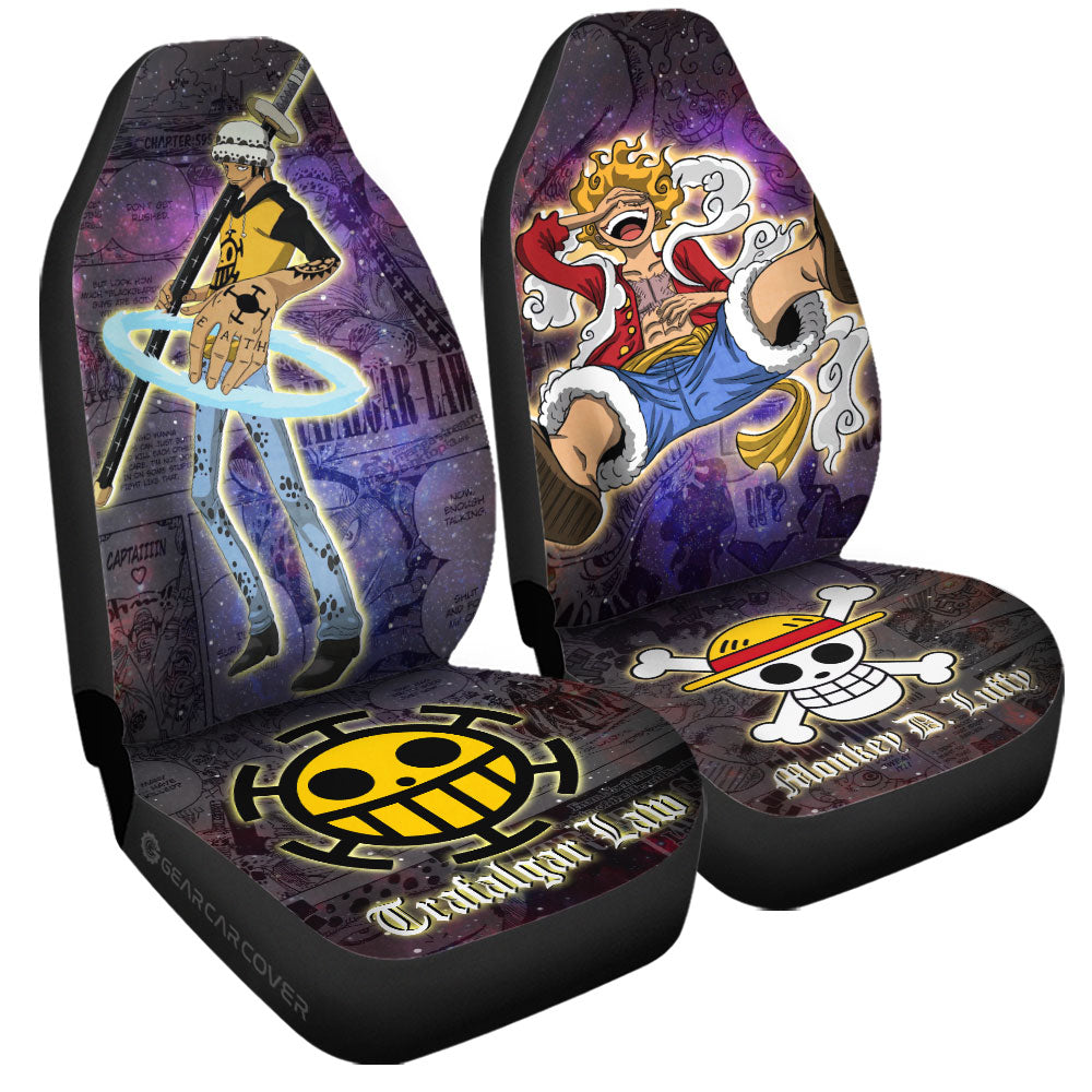 Luffy And Law Car Seat Covers Custom Car Accessories Manga Galaxy Style - Gearcarcover - 3