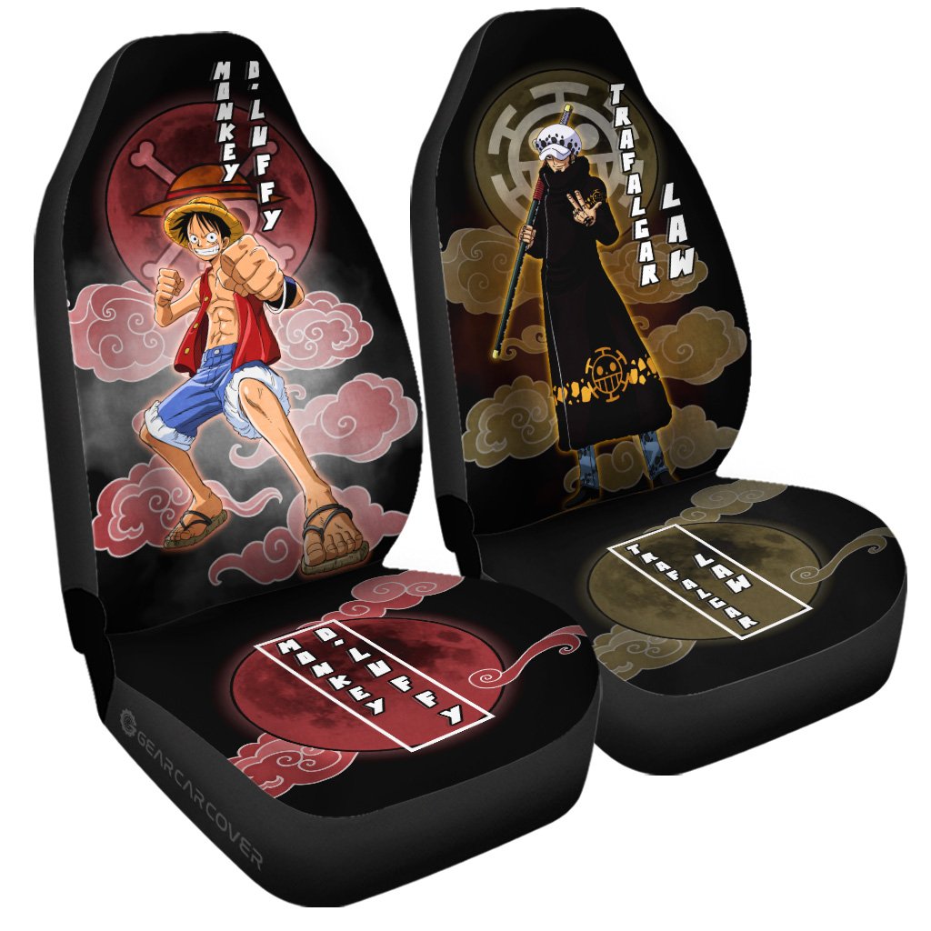 Luffy And Law Car Seat Covers Custom For Fans - Gearcarcover - 3