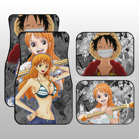 Luffy And Nami Car Floor Mats Custom Car Accessories - Gearcarcover - 2