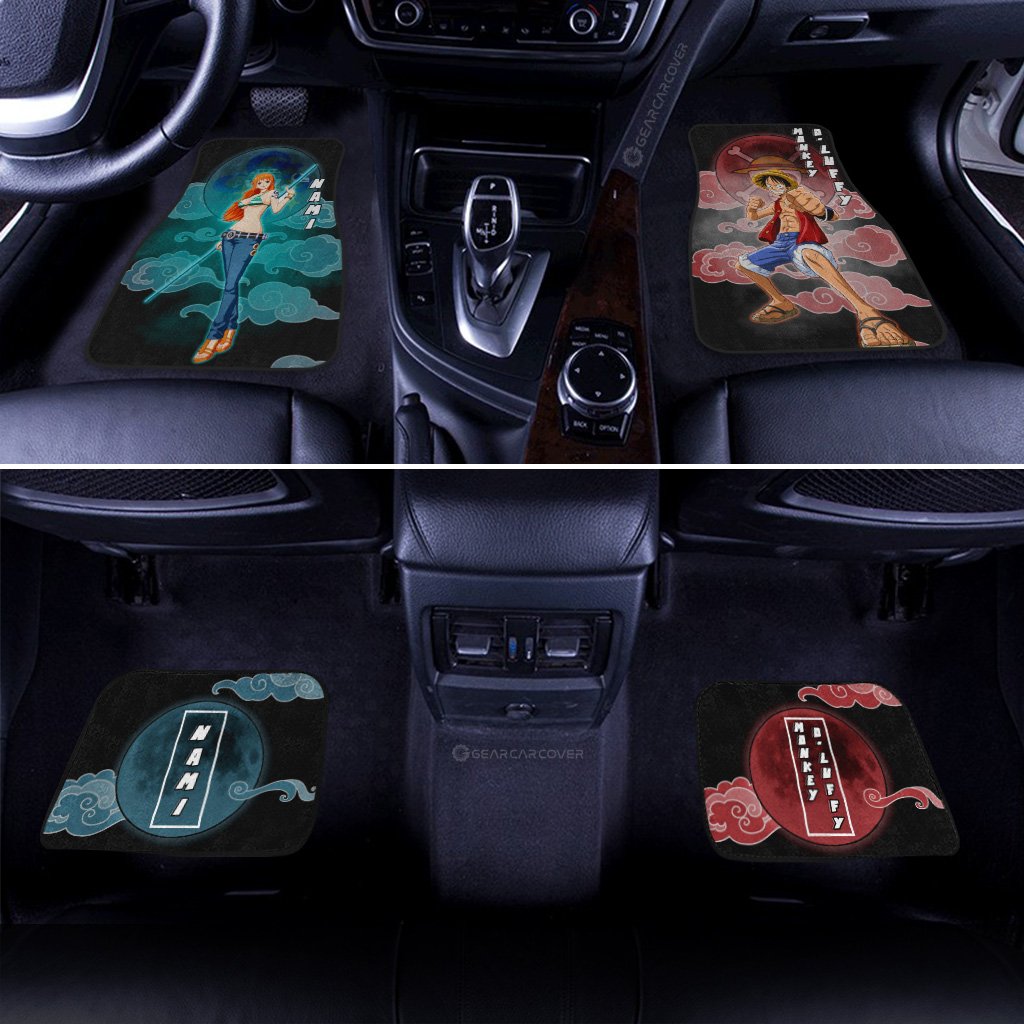 Luffy And Nami Car Floor Mats Custom For One Piece Anime Fans - Gearcarcover - 3