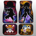 Luffy And Nami Car Floor Mats Custom Silhouette Style - Gearcarcover - 1