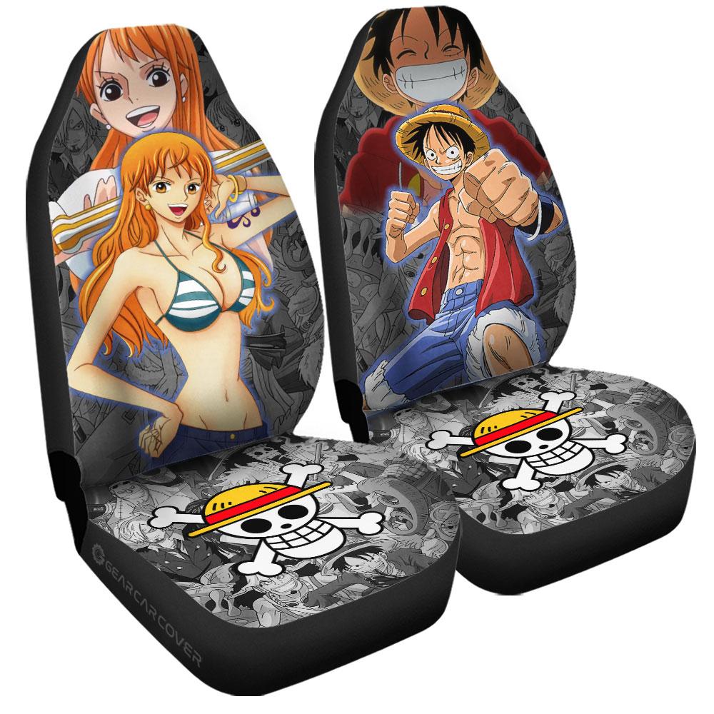 Luffy And Nami Car Seat Covers Custom Car Accessories - Gearcarcover - 3