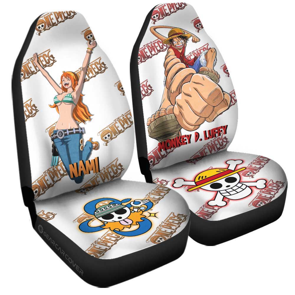 Luffy And Nami Car Seat Covers Custom - Gearcarcover - 3