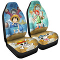 Luffy And Nami Car Seat Covers Custom Map Car Accessories For Fans - Gearcarcover - 3
