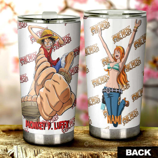 Luffy And Nami Tumbler Cup Custom - Gearcarcover - 1