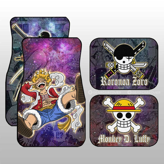 Luffy And Zoro Car Floor Mats Custom Galaxy Style Car Accessories - Gearcarcover - 2