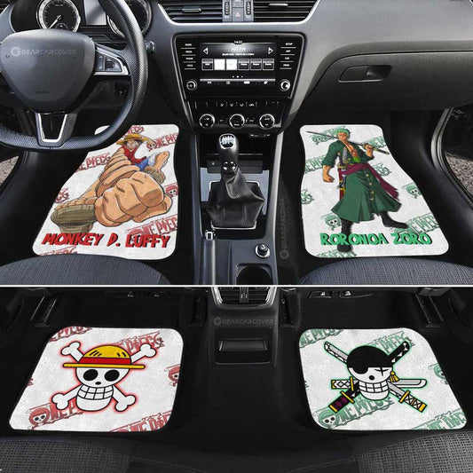 Luffy And Zoro Car Floor Mats Custom - Gearcarcover - 2