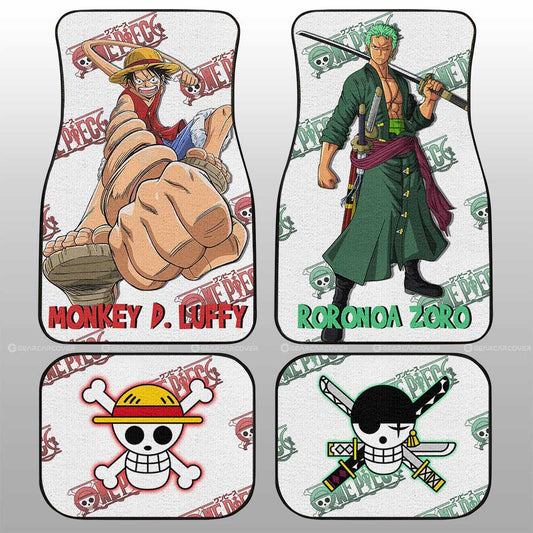 Luffy And Zoro Car Floor Mats Custom - Gearcarcover - 1