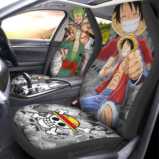 Luffy And Zoro Car Seat Covers Custom Car Accessories - Gearcarcover - 2