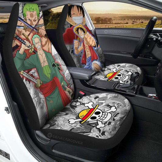 Luffy And Zoro Car Seat Covers Custom Car Accessories - Gearcarcover - 1