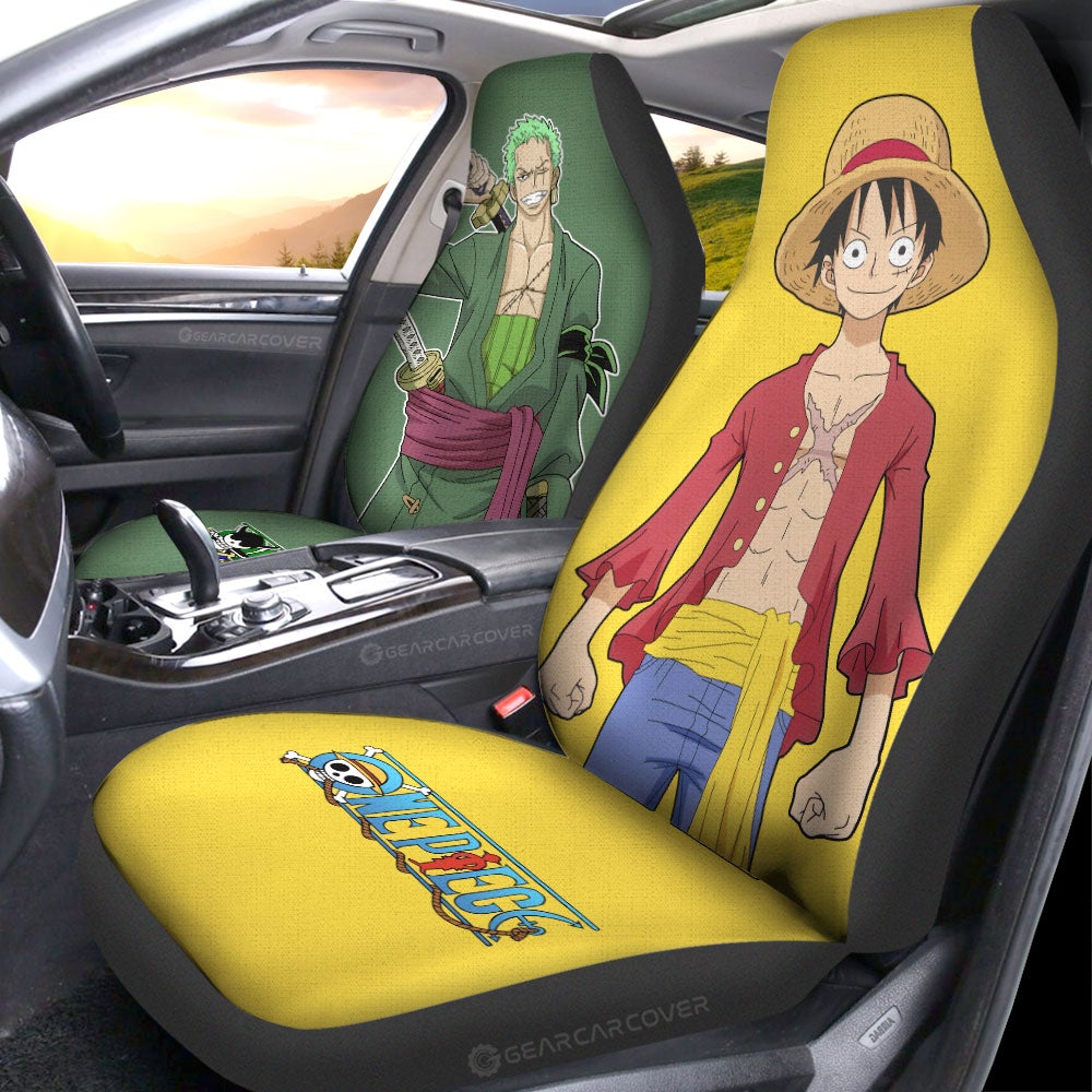 Luffy And Zoro Car Seat Covers Custom Main Heros - Gearcarcover - 2