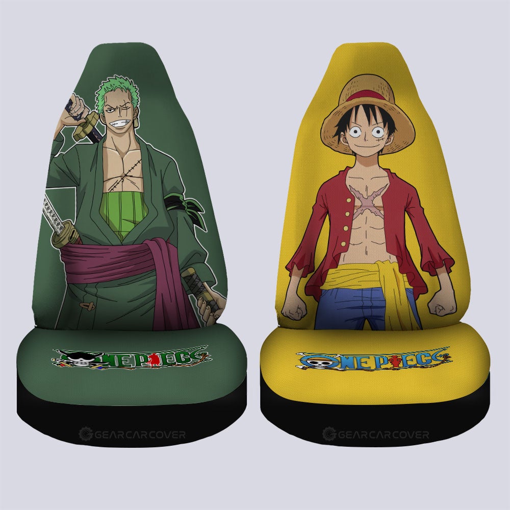 Luffy And Zoro Car Seat Covers Custom Main Heros - Gearcarcover - 4