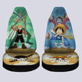 Luffy And Zoro Car Seat Covers Custom Map Car Accessories For Fans - Gearcarcover - 4