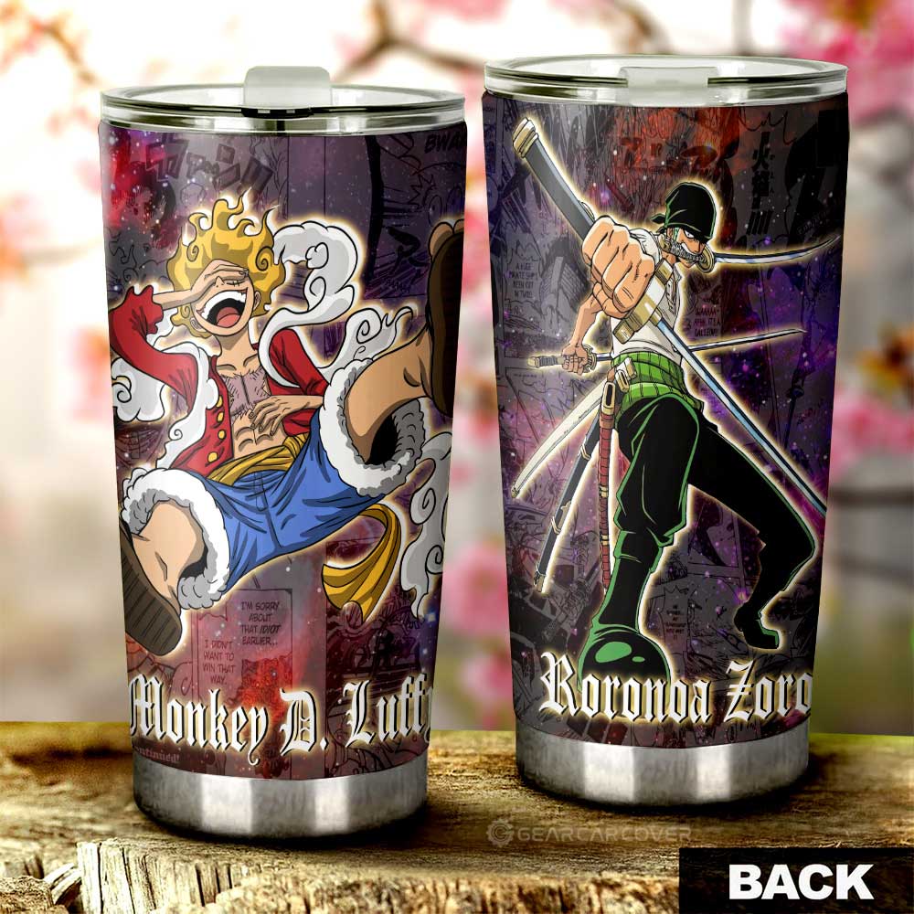 Luffy And Zoro Tumbler Cup Custom Car Accessories Manga Galaxy Style - Gearcarcover - 3