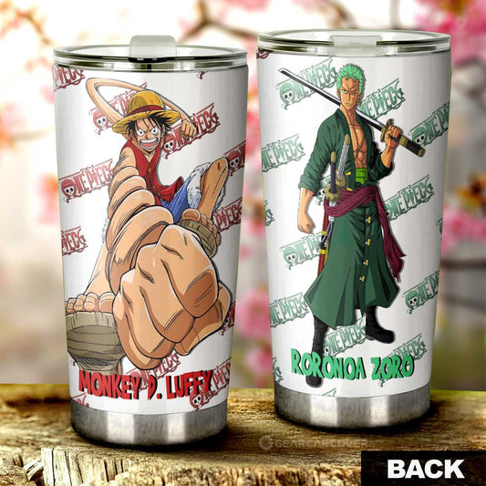 Luffy And Zoro Tumbler Cup Custom - Gearcarcover - 1