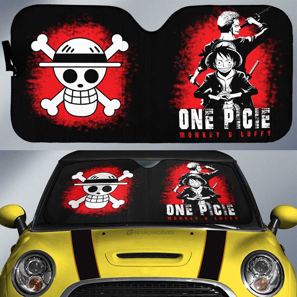 Luffy x Zoro Car Sunshade Custom Car Interior Accessories - Gearcarcover - 1