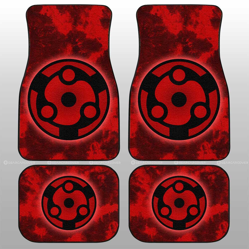 Madara Eternal Mangekyo Sharingan Car Floor Mats Custom Tie Dye Style - Gearcarcover - 1